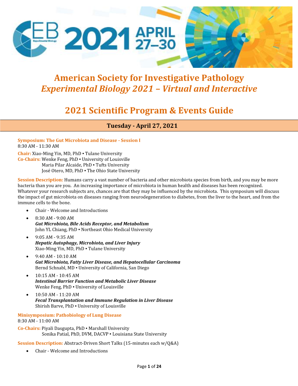 Scientific Program & Events Guide