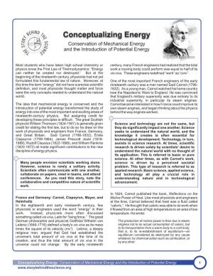 Conceptualizing Energy