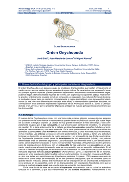 Orden ONYCHOPODA Manual