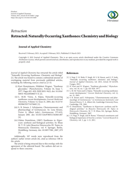 Naturally Occurring Xanthones: Chemistry and Biology