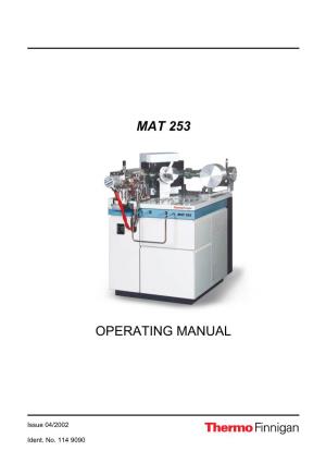 MAT 253 Operating Manual - Rev