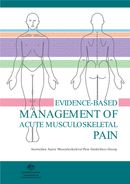 Evidence-Based Management of Acute Musculoskeletal Pain
