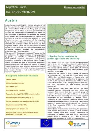 Migration Profile of Austria