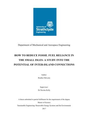 How to Reduce Fossil Fuel Reliance in the Small Isles: a Study Into the Potential of Inter-Island Connections
