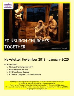 Edinburgh Churches Together Warmly Invite You to Our Service Held for the Week of Prayer for Christian Unity