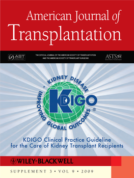 2009 Transplant Recipient Guideline