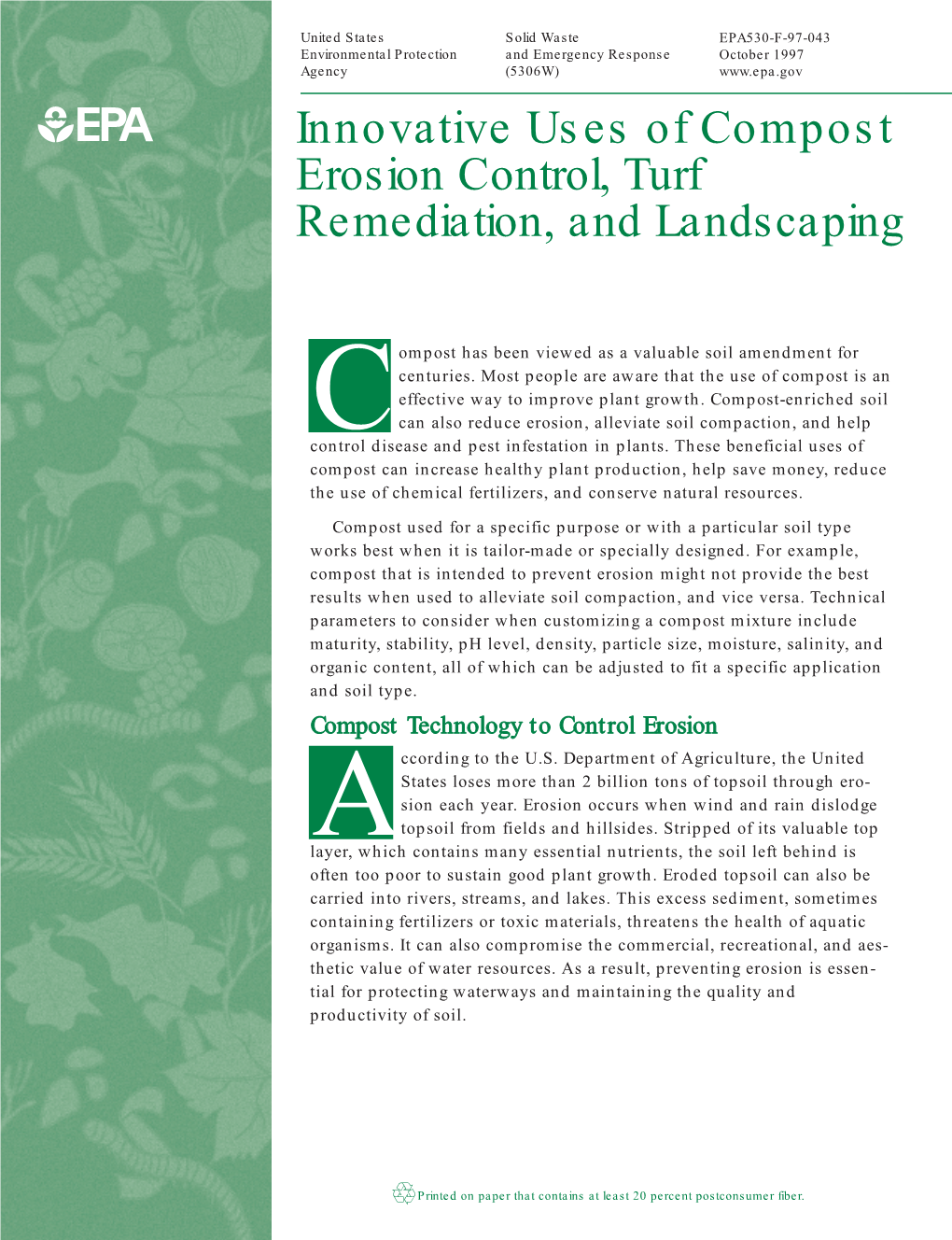 Erosion Control, Turf Remediation, and Landscaping