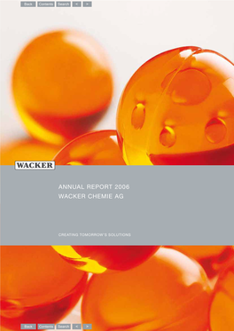Annual Report 2006 Wacker Chemie Ag