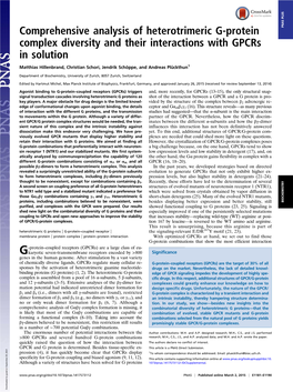 Comprehensive Analysis of Heterotrimeric G-Protein Complex Di- Ing, Induced by Binding of the Agonist Neurotensin (NT) (Fig