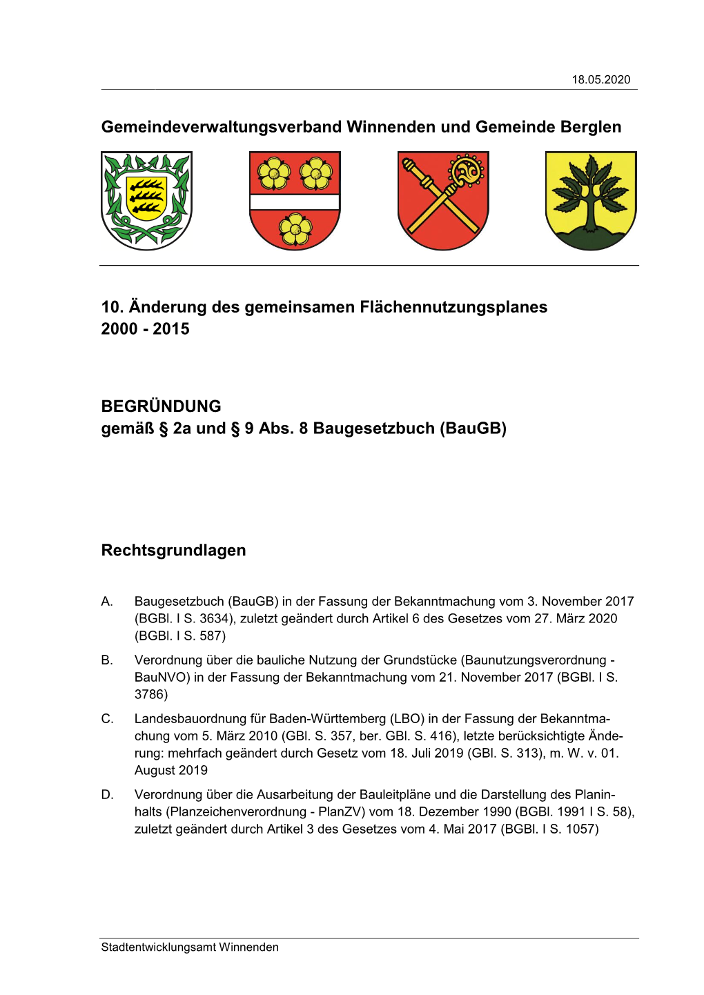Gemeindeverwaltungsverband Winnenden Und Gemeinde Berglen