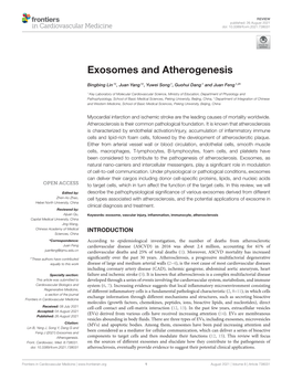Exosomes and Atherogenesis