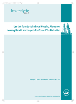 Local Housing Allowance, Housing Benefit And/Or My Appliication for Council Tax Reduction