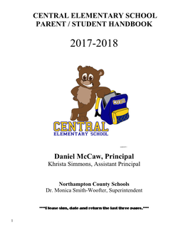 Central Elementary School Parent / Student Handbook