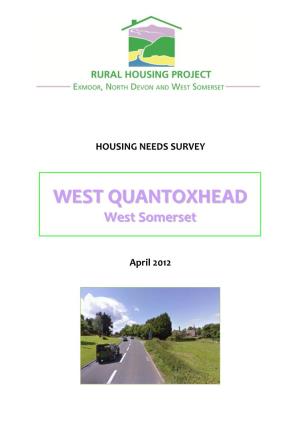 West Quantoxhead Report 2012