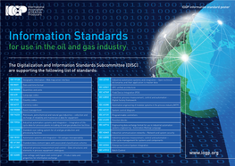 Information Standards for Use in the Oil and Gas Industry