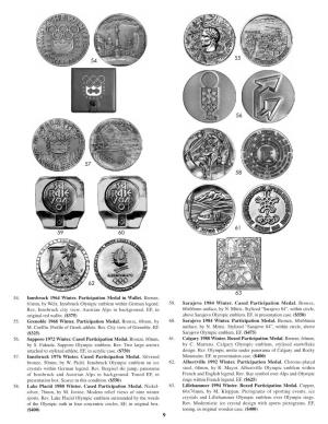 54. Innsbruck 1964 Winter. Participation Medal in Wallet. Bronze, 61Mm, by Welz. Innsbruck Olympic Emblem Within German Legend. 59