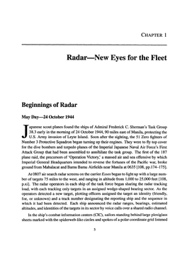Radar—New Eyes for the Fleet