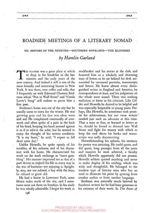 ROADSIDE MEETINGS of a LITERARY NOMAD by HAMLIN GARLAND 197