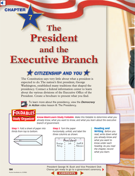 Chapter 7: the President and the Executive Branch
