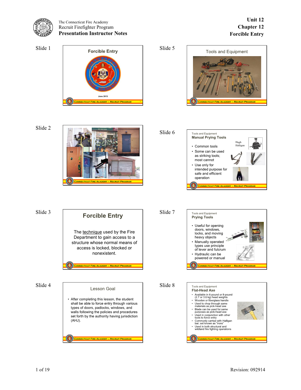 1212 Chapter 12 Forcible Entry Ppt Instructor Notes