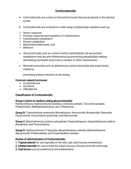 Corticosteroids