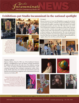 Exhibitions Put Studio Incamminati in the National Spotlight