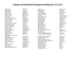 College Fair List
