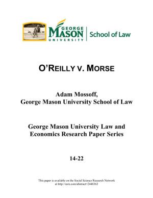 O'reilly V. Morse
