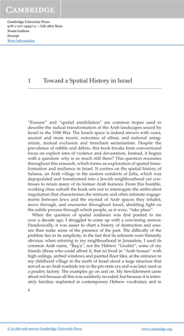 1 Toward a Spatial History in Israel