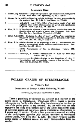 Pollen Grains of Sterculiace^