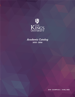 Academic Catalog 2015 - 2016