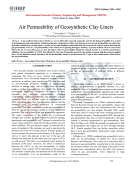 Air Permeability of Geosynthetic Clay Liners