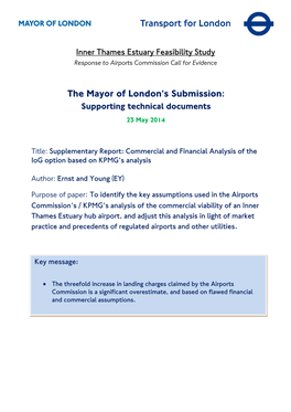 Supplementary Report: Commercial and Financial Analysis of the Iog Option Based on KPMG’S Analysis