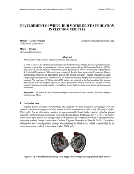 Development of Wheel Hub Motor Drive Application in Electric Vehicles