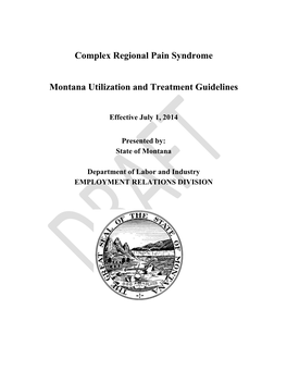 Complex Regional Pain Syndrome Montana Utilization and Treatment