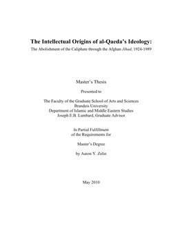 The Intellectual Origins of Al-Qaeda's Ideology