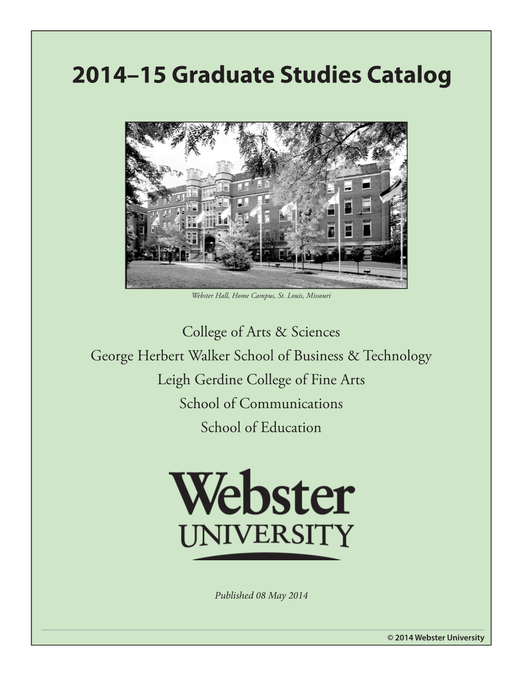 2014–15 Graduate Studies Catalog
