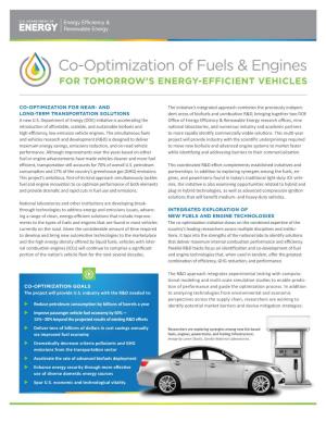 Co-Optimization of Fuels & Engines
