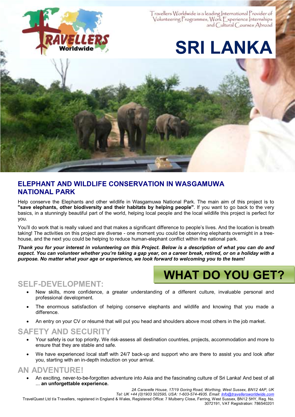 Elephant Conservation in Wasgamuwa, Sri Lanka;