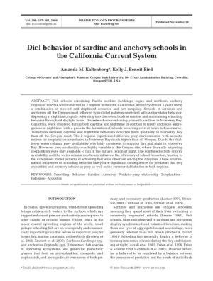 Diel Behavior of Sardine and Anchovy Schools in the California Current System