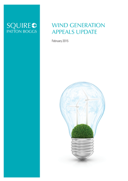 Wind Generation Appeals Update