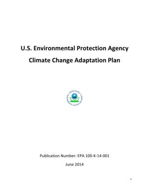 U.S. Environmental Protection Agency Climate Change Adaptation Plan