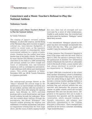 Conscience and a Music Teacher's Refusal to Play the National Anthem