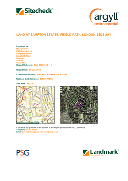 Land at Bampton Estate, Fifield Path, London, Se23 2Ay
