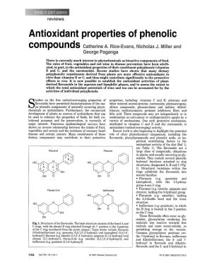 Antioxidant Properties of Phenolic Compounas Catherine A° R,Ceoevans, N,Cho,As J° @,,,Er and George Paganga