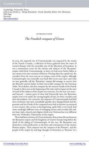 The Frankish Conquest of Greece