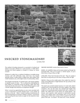 Snecked Stonemasonry