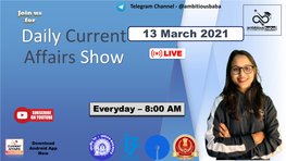 Daily Current Affairs Show