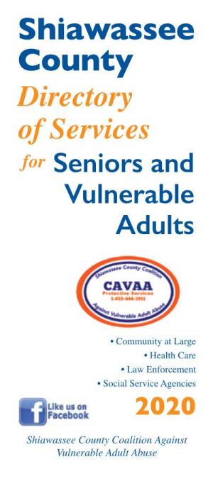 Shiawassee County Directory of Services for Seniors and Vulnerable Adults