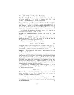 3.3 Brouwer's Fixed Point Theorem